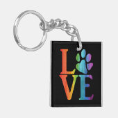Porte-clés Love Paw Classic Rainbow (Devant gauche)