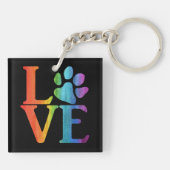 Porte-clés Love Paw Classic Rainbow (Dos)