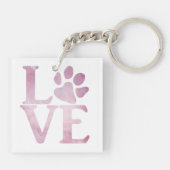 Porte-clés Love Paw Classic Rose (Dos)