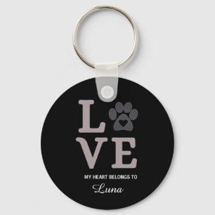 Porte-clés Love Paw – Mon cœur appartient à Luna