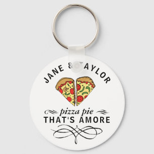 Porte-clés Love Pizza Personalized