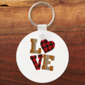 Porte-clés Love Plaid Red Leopard Kindergarten Teacher Valent (Recto)