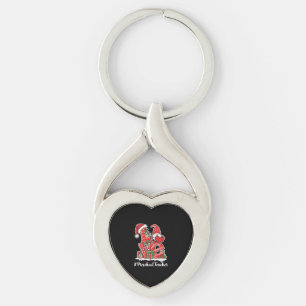 Porte-clés Love Preschool Teacher Gnome Christmas Pajamas