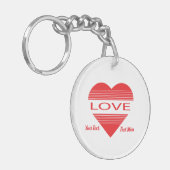 Porte-clés Love & Romance Concept Design with Heart Elements (Devant gauche)