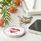 Porte-clés Love & Romance Concept Design with Heart Elements (Côté)