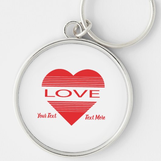 Porte-clés Love & Romance Concept Design with Heart Elements (Devant)