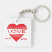 Porte-clés Love & Romance Concept Design with Heart Elements (Dos)