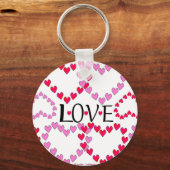 Porte-clés LOVE ROUGE ROSE DE Tiny Hearts (Recto)