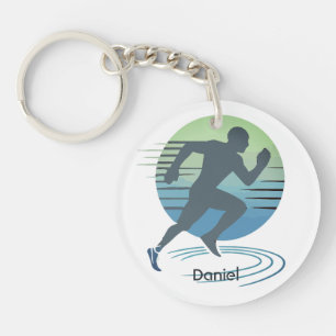 Porte-clés Love Running Marathon Compétitive Runner Custom