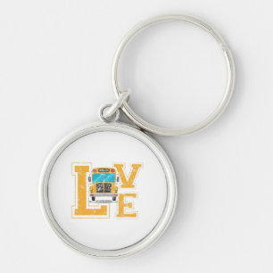 Porte-clés Love School Bus Driver TShirt For Men Women Bus Dr