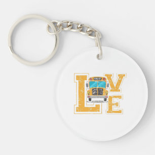 Porte-clés Love School Bus Driver TShirt For Men Women Bus Dr