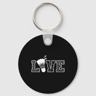 Porte-clés Love Shuttle Dminton Racket