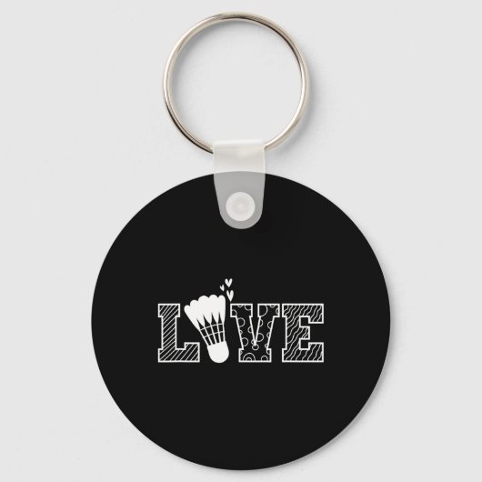 Porte-clés Love Shuttle Dminton Racket (Recto)