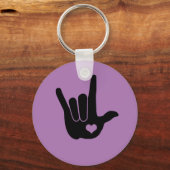Porte-clés Love Sign Language Porte - clé main (Recto)
