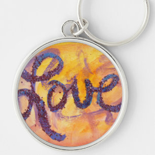 Porte-clés Love Sunset Golden Glow Peinture Porte - clé