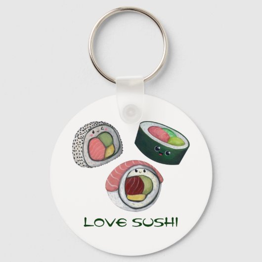 Porte-clés Love Sushi (Recto)