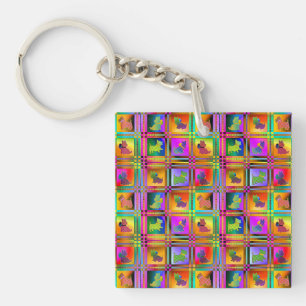 Porte-clés Love Sweet Multicolored Puppies