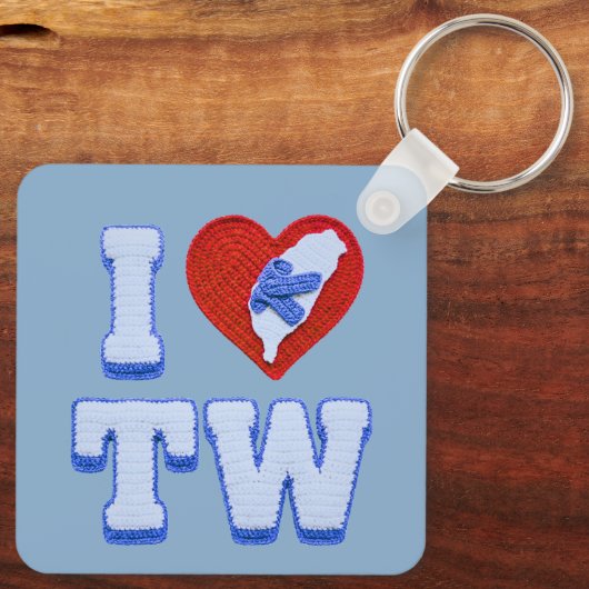 Porte-clés Love Taiwan slippers (Verso)