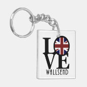 Porte-clés LOVE Wallsend Angleterre (Devant gauche)