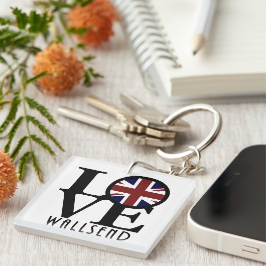Porte-clés LOVE Wallsend Angleterre (Devant Droit)