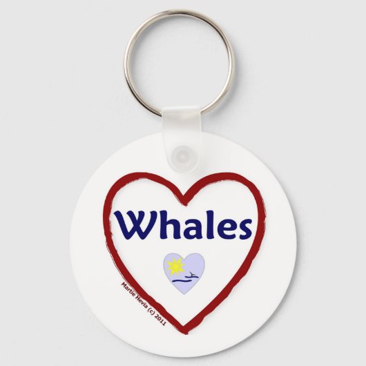 Porte-clés Love Whales (Recto)