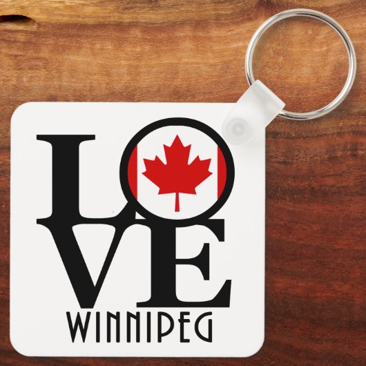 Porte-clés LOVE Winnipeg Canada (Verso)