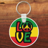 Porte-clés LOVE with peace symbol, reggae style (Recto)