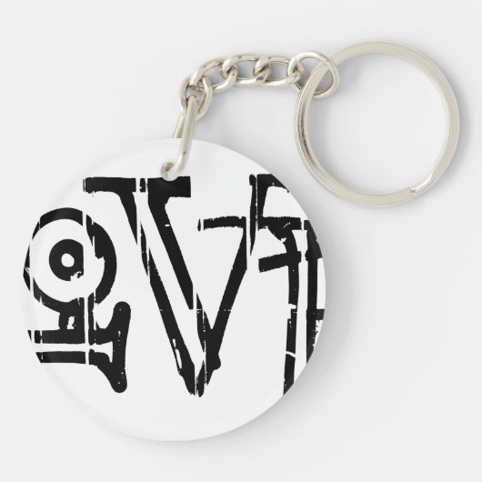 Porte-clés Love word typography (Dos)
