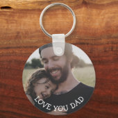 Porte-clés Love you Dad, Personalized Photo   (Recto)
