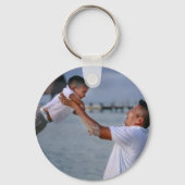 Porte-clés Love you Dad, Personalized Photo   (Verso)