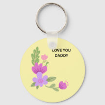 Love You Daddy - Aquarelle Fleurie Douce