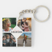 Porte-clés Love You Grand-mère Enfant Photo Collage Keepsaké (Dos)