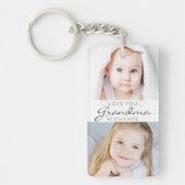 Porte-clés Love You Grand-mère manuscrit Script 2 Photo (Devant)