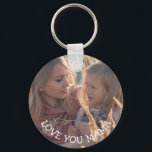 Porte-clés Love you Mama, Personalized Photo Key Chain<br><div class="desc">This personalized picture key chain is a perfect gift for your mom for mother's day or a birthday.</div>