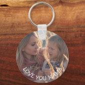 Porte-clés Love you Mama, Personalized Photo Key Chain (Recto)