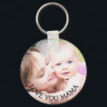Porte-clés Love you Mama, Personalized Photo Key Chain<br><div class="desc">This personalized picture key chain is a perfect gift for your mom for mother's day or a birthday.</div>