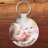 Porte-clés Love you Mama, Personalized Photo Key Chain (Recto)