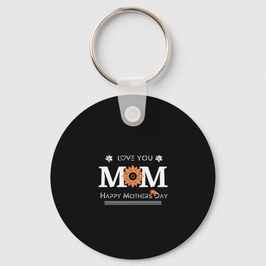 Porte-clés Love You Maman Design (Recto)