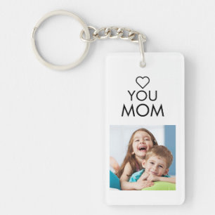 Porte-clés Love You Maman Family Photo Collage Heart