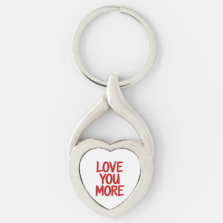 Porte-clés Love You More Minimal Heartfelt Design 