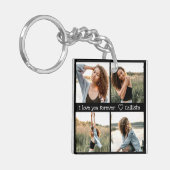 Porte-clés Love You Romantic Sweet Photo Collage (Devant gauche)