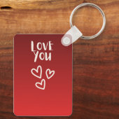 Porte-clés Love you with Hearts (Verso)