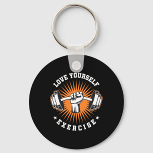 Porte-clés Love Yourself Exercice Formation Pompe Bodybuildin