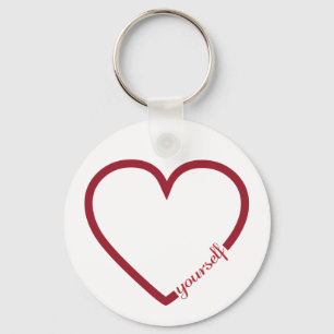 Porte-clés Love yourself heart minimum design
