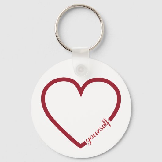 Porte-clés Love yourself heart minimum design (Recto)