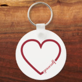 Porte-clés Love yourself heart minimum design (Recto)