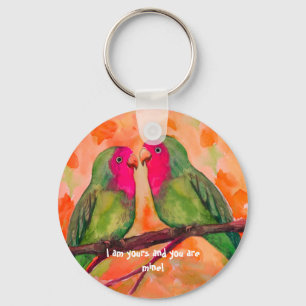 Porte-clés lovebirds button
