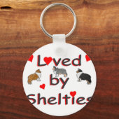 Porte-clés Loved by shelties (Recto)
