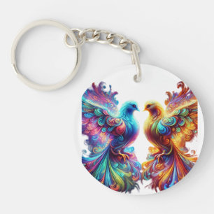 Porte-clés Lovely Doves Love