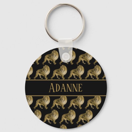 Porte-clés Lovely Lion Gold et Black (Recto)